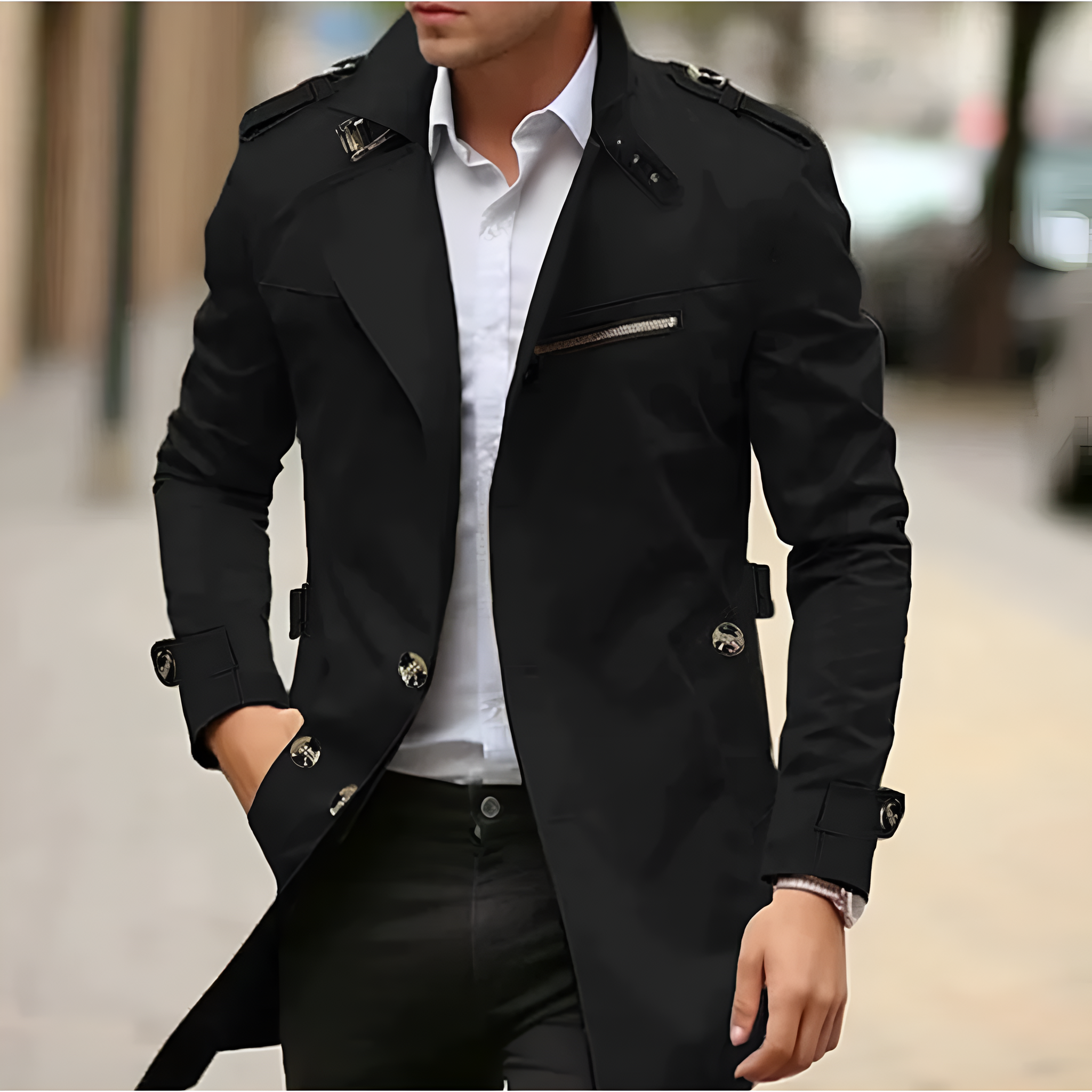 Sebastiaan | Stilfuld Casual Trenchcoat til Herrer