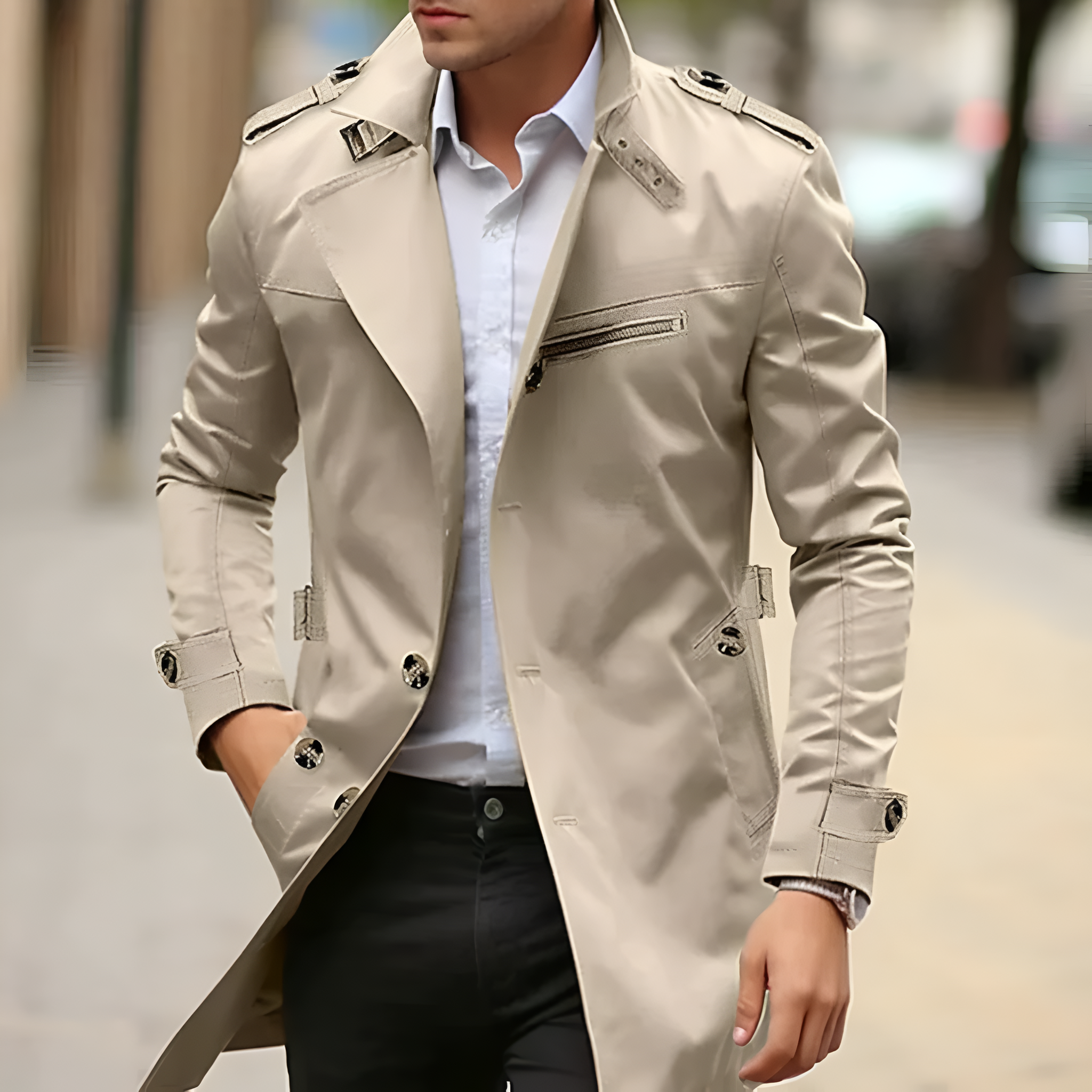 Sebastiaan | Stilfuld Casual Trenchcoat til Herrer