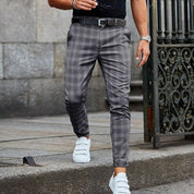 Roby | Trendy rutet slim-fit bukser til herrer