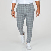 Roby | Trendy rutet slim-fit bukser til herrer
