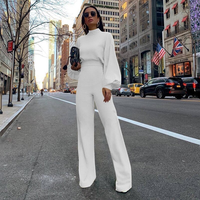 Stilfuld langærmet jumpsuit til damer