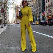 Stilfuld langærmet jumpsuit til damer