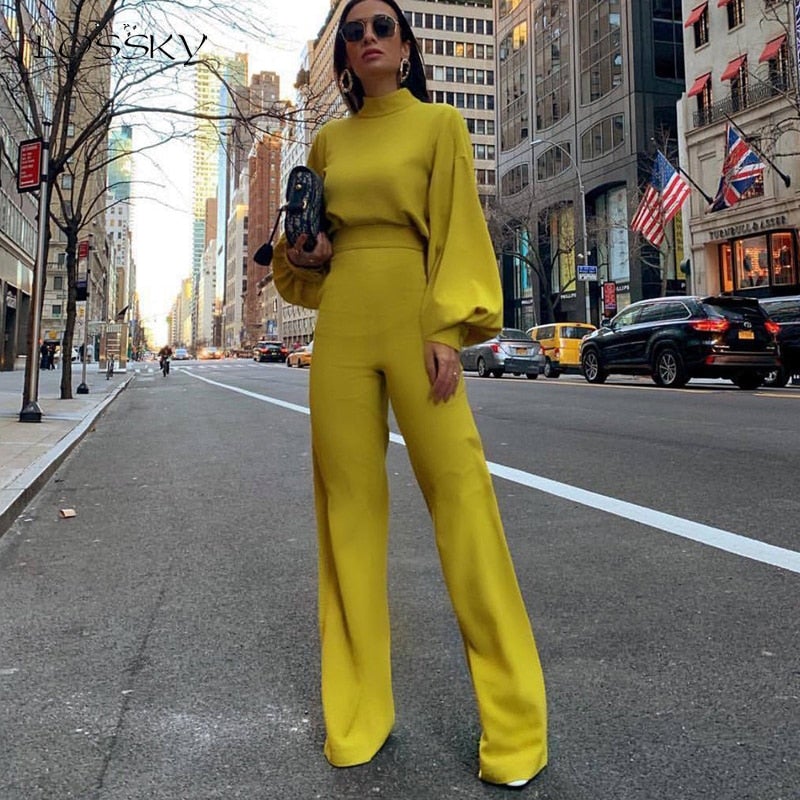 Stilfuld langærmet jumpsuit til damer