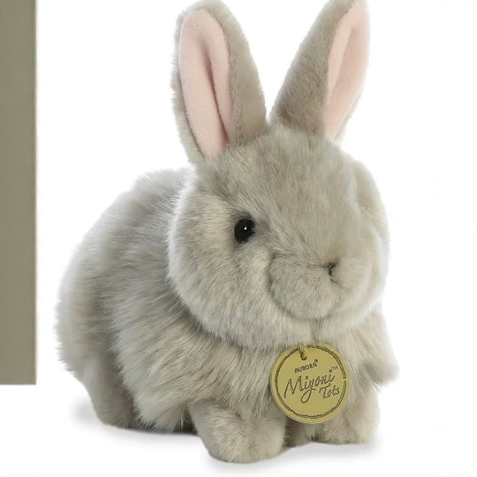 Blødt plyskaninlegetøj – Nuttet kanintøjdyr med naturtro pels for komfort og leg