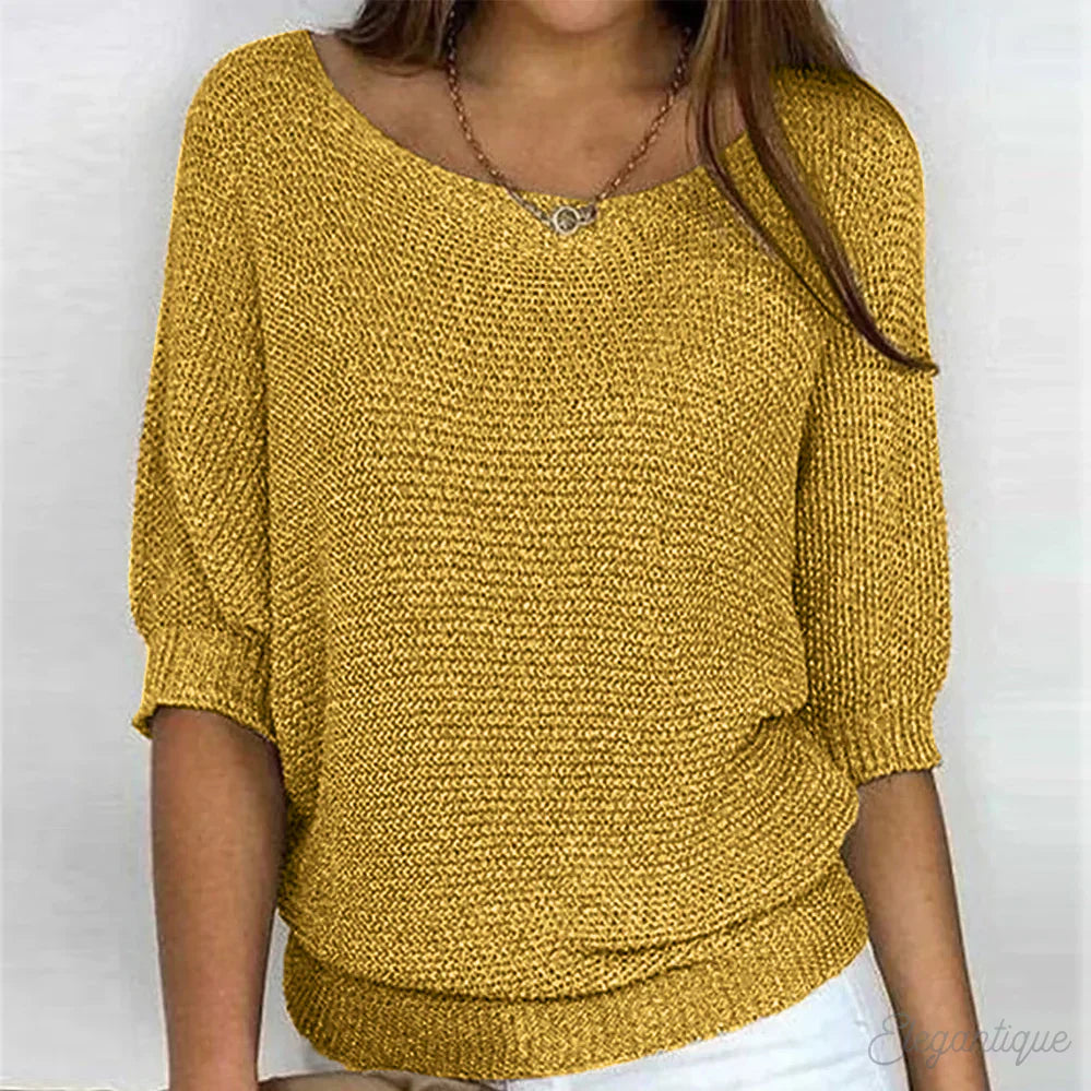 Zoey | Strikket Casual Dame Sweater – Komfortabel og Stilet Sweater