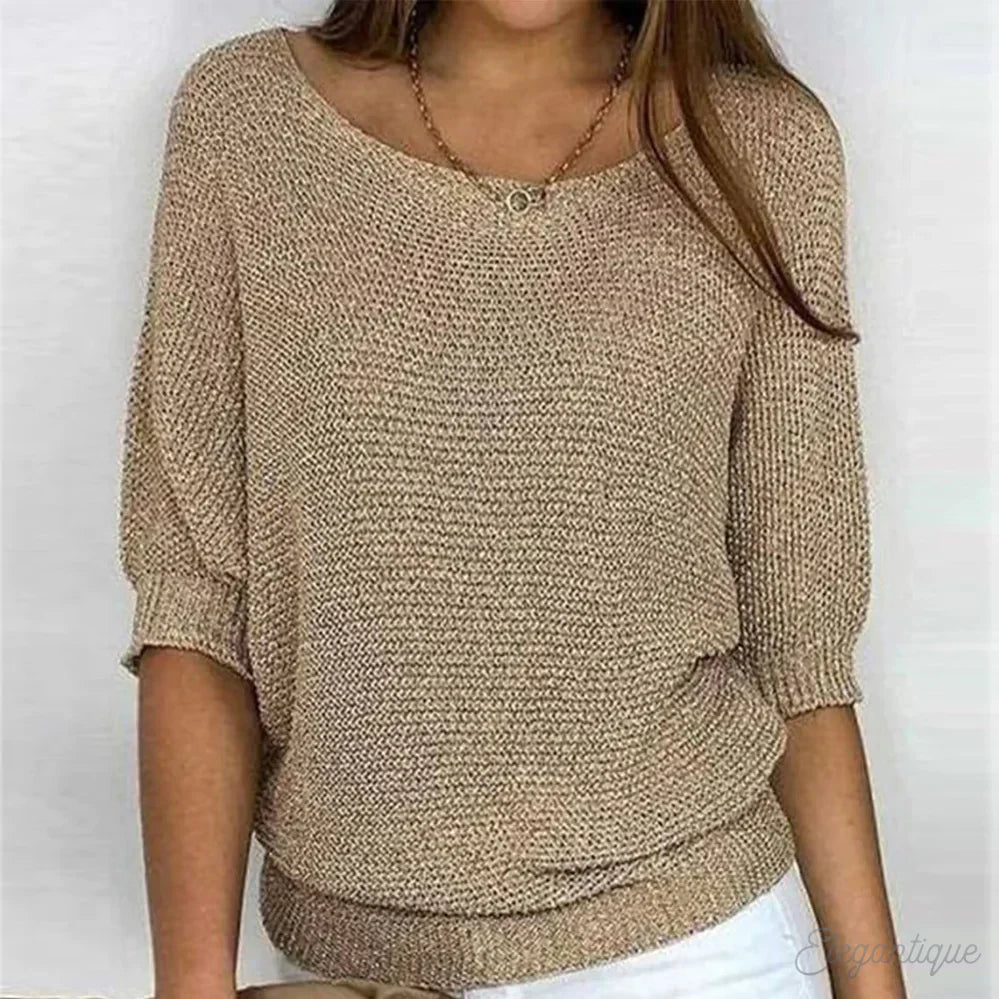 Zoey | Strikket Casual Dame Sweater – Komfortabel og Stilet Sweater