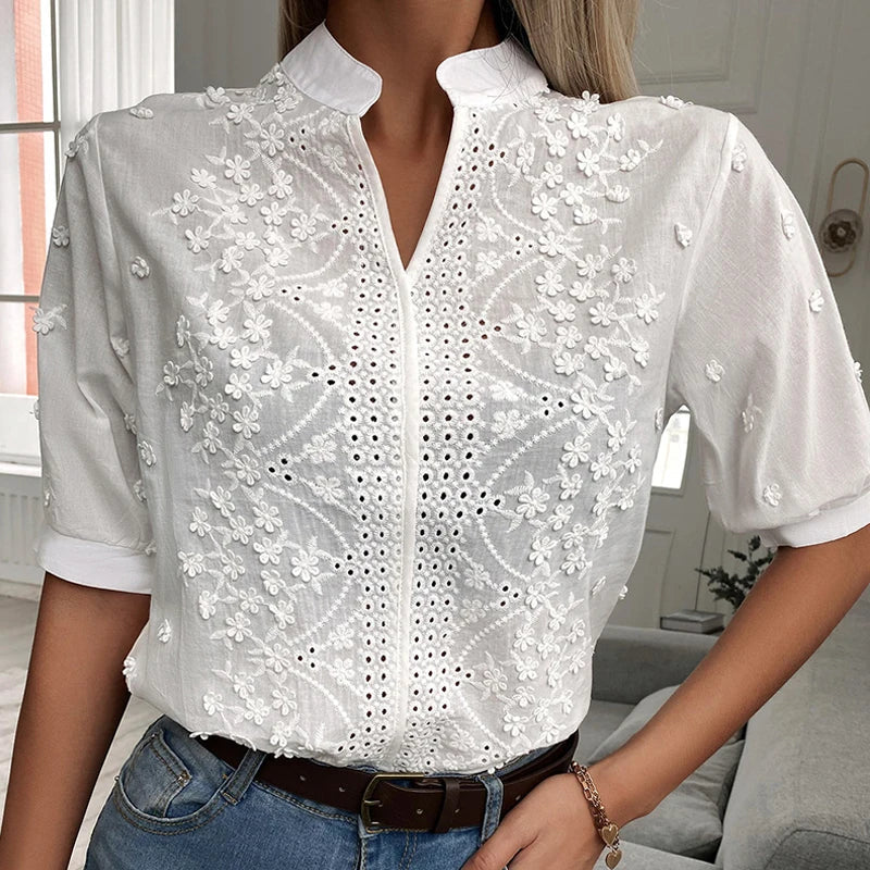 Dianthe | Bluse V-Hals Chic