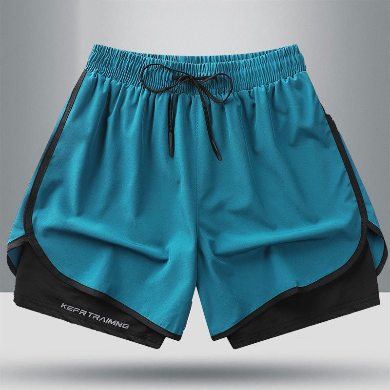 Geometriske sportshorts til kvinder – Stilfulde og åndbare til fitness og løb